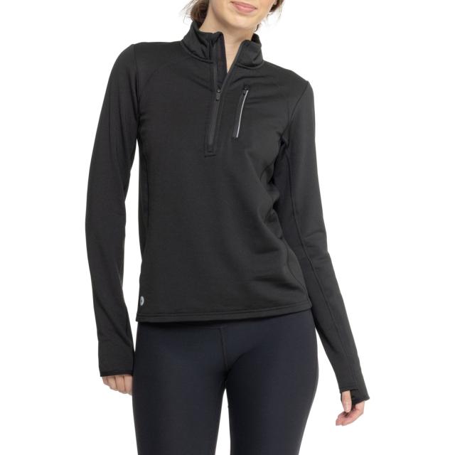 (取寄) スマートウール アクティブ シャツ - ジップ ネック, メリノ ウール, ロング スリーブ SmartWool Active Shirt - Zip Neck, Merino Wool, Long Sleeve Black