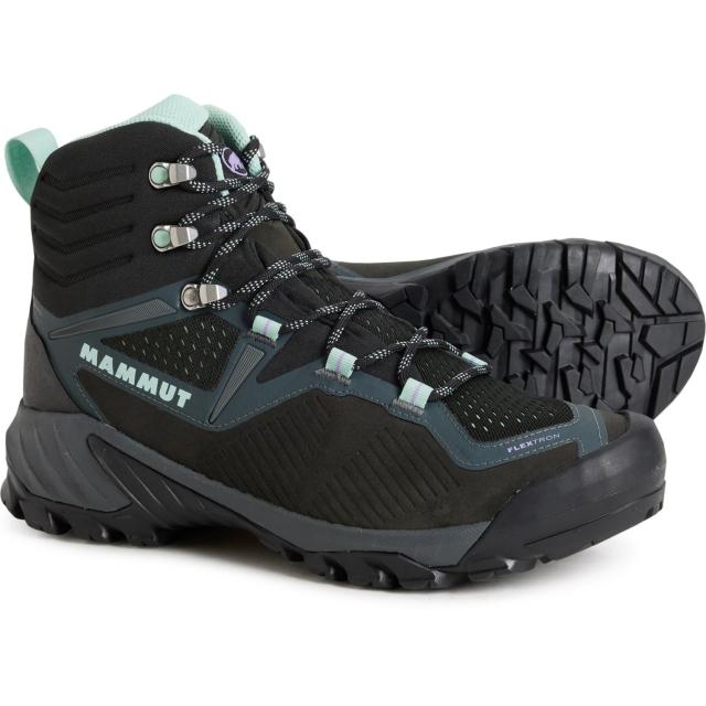 (取寄) マムート レディース サプエン ハイ ゴア-テックス ハイキング ブーツ Mammut women Sapuen High Gore-Tex Hiking Boots (For Women)  Dark Steel-Neo Mint