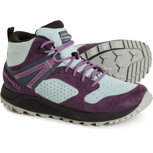 (取寄) メレル レディース ワイルドクロスウッド ミッド LTR ハイキング ブーツ Merrell women Wildwood Mid LTR Hiking Boots (For Women)  Frost Blue