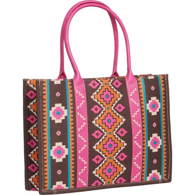 (取寄) ラングラー サウスウエスタン プリント トート バッグ Wrangler Southwestern Print Tote Bag  Pink 取寄) ラングラー サウスウエスタン プリント トート バッグ Wrangler