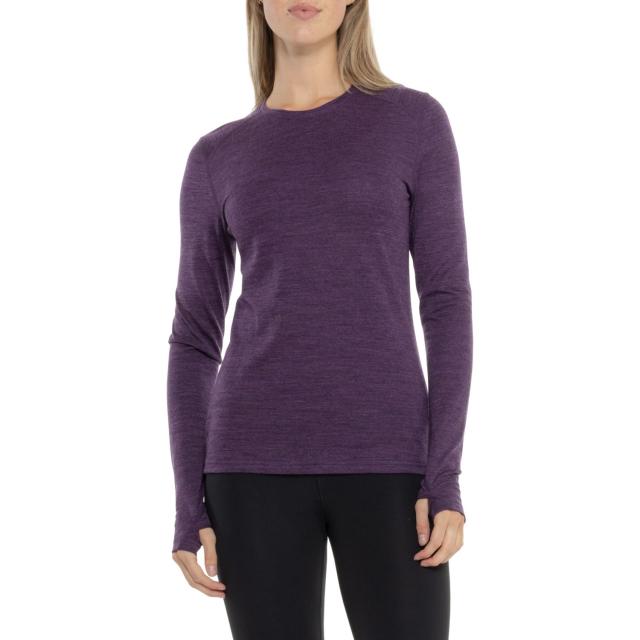 (取寄) テラマー ウールスキンズ ベース レイヤー トップ - Upf 50, メリノ ウール, ロング スリーブ Terramar Woolskins Base Layer Top - UPF 50, Merino Wool, Long Sleeve  Purple Heather