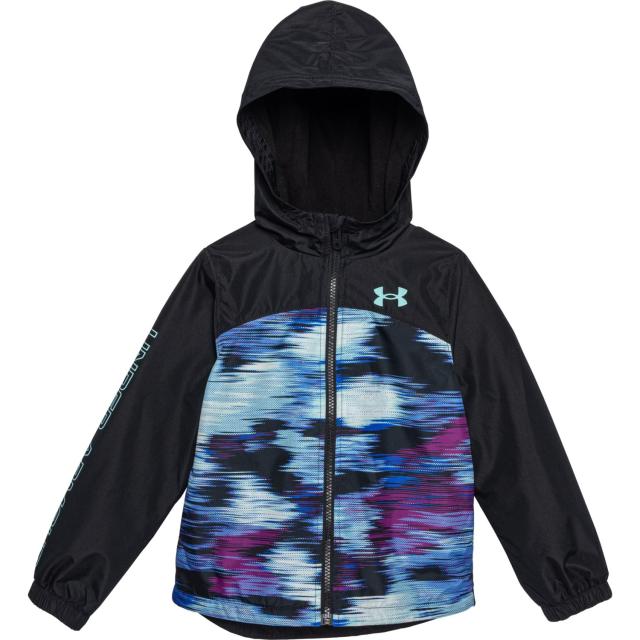 (取寄) アンダーアーマー リトル ガールズ マナタウグ ウィンドブレーカー ジャケット Under Armour Little Girls Manataug Windbreaker Jacket Blackの通販は