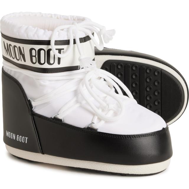 (取寄) レディース アイコン ロウ ナイロン ブーツ MOON BOOTS women Icon Low Nylon Boots (For Women)  002-White