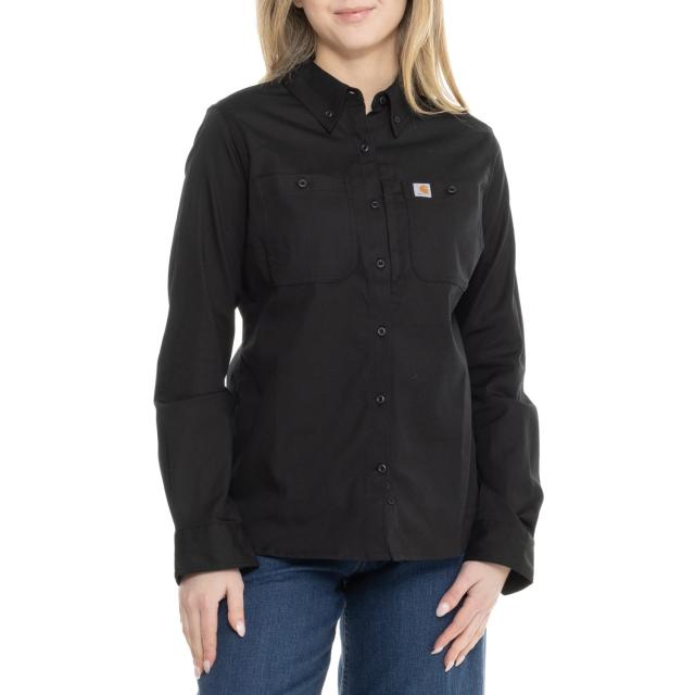 (取寄) カーハート ラギッド シリーズ リラックスド-フィット フィット キャンバス シャツ - ロング スリーブ Carhartt 103106 Rugged Professional Series Relaxed Fit Canvas Shirt - Long Sleeve Black