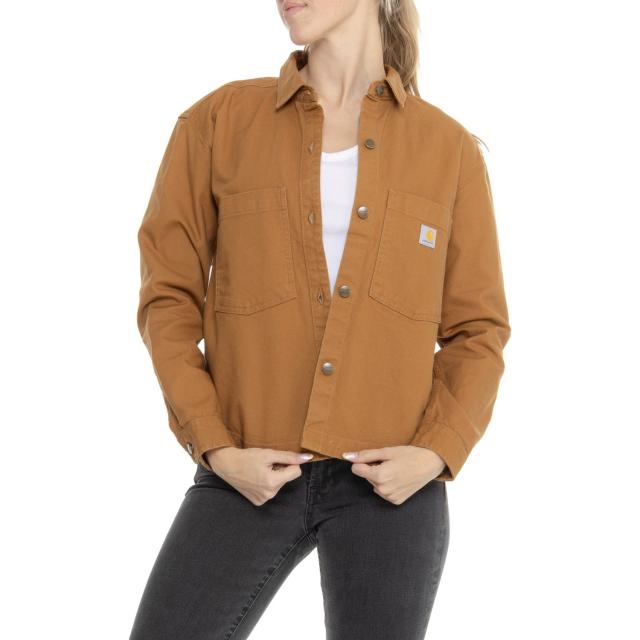 (取寄) カーハート ラギッド フレックス ルーズ フィット ヘビーウェイト ダック シャツ - ロング スリーブ Carhartt 106621 Rugged Flex Loose Fit Heavyweight Duck Shirt - Long Sleeve Carhartt Brown