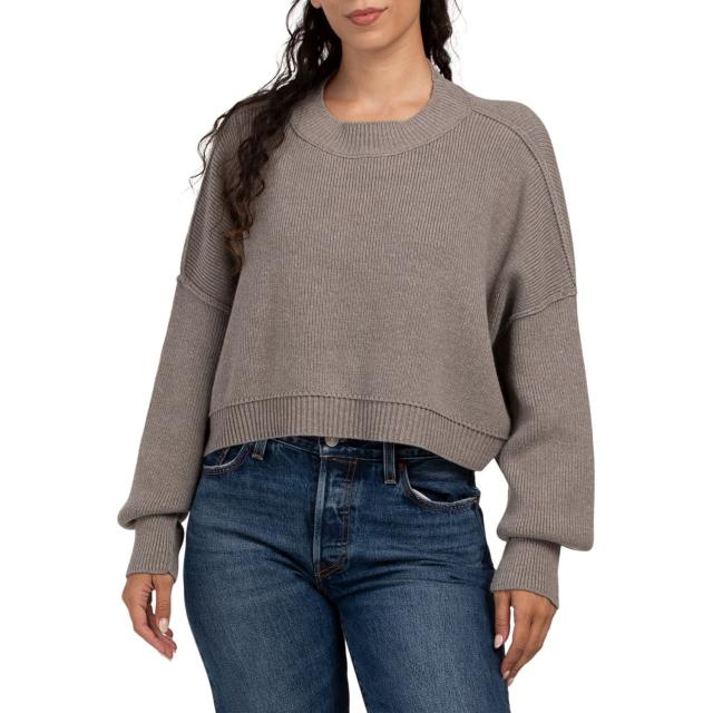 (取寄) フリーピープル イージー ストリート クロップ セーター Free People Easy Street Crop Sweater  Heathegrey