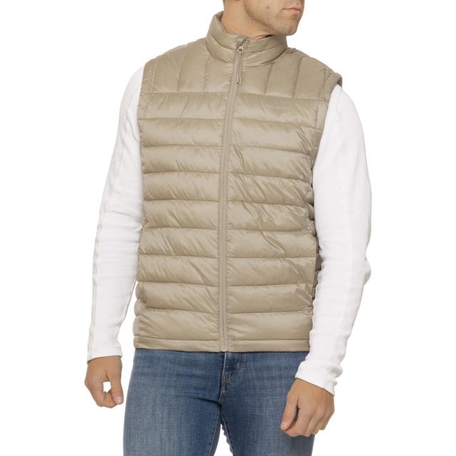 (取寄) ランズエンド パッカブル パファー ベスト - インサレーテッド Lands' End Packable Puffer Vest - Insulated Khaki