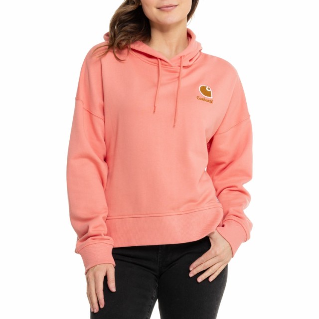 (取寄) カーハート テンセル シリーズ グラフィック フーデット スウェットシャツ Carhartt 106479 TENCEL Series Graphic Hooded Sweatshirt Aged Coralの通販は