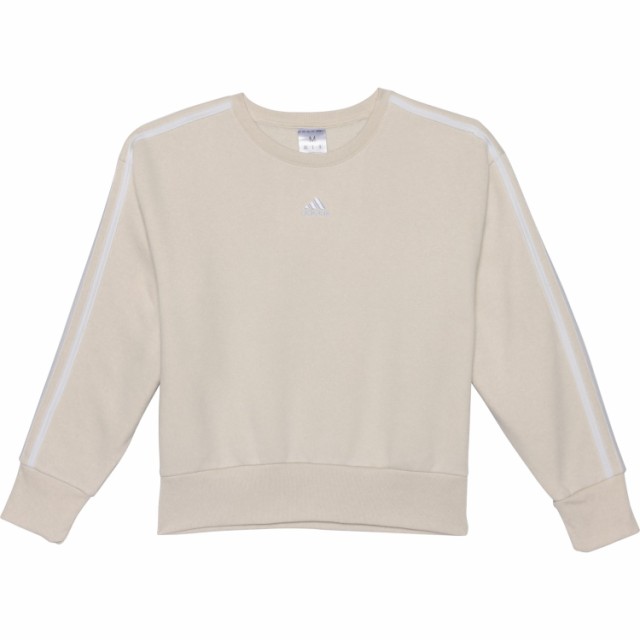 (取寄) アディダス ビッグ ガールズ エンブロイダー 3S フリース スウェットシャツ adidas Big Girls Embroidered 3S Fleece Sweatshirt  Creamの通販は