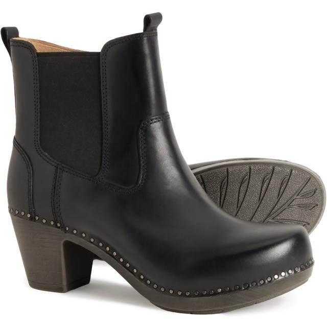 (取寄) ダンスコ レディース シェイナ ヒールド チェルシー ブーツ Dansko women Shayna Heeled Chelsea Boots (For Women)  Black