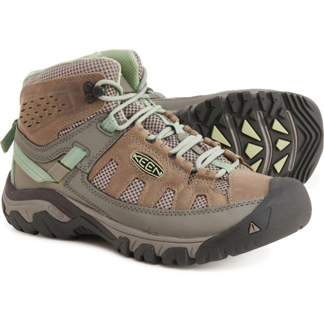 (取寄) キーン レディース ターギー ベント ミッド ハイキング ブーツ Keen women Targhee Vent Mid Hiking Boots (For Women)  Fumo/Quiet Green