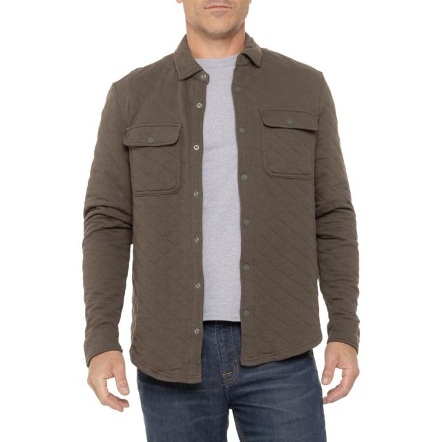 (取寄) テンツリー キルテッド コルヴィル シャケット - オーガニック コットン tentree Quilted Colville Shacket - Organic Cotton  Black Olive Green