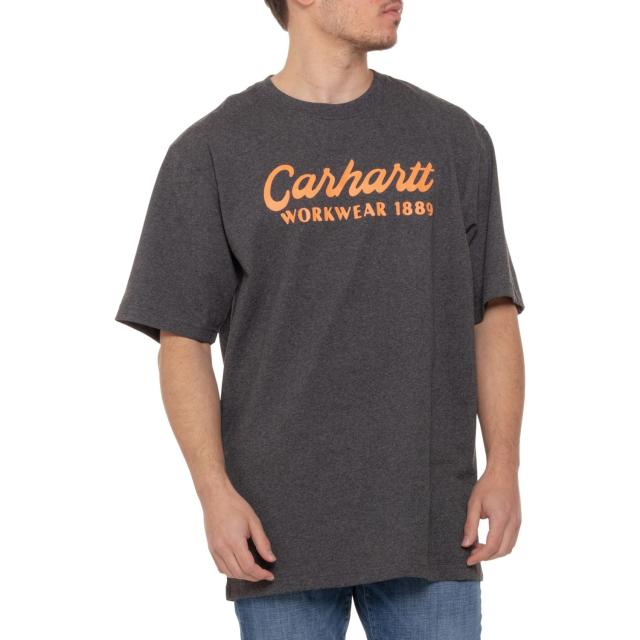 (取寄) カーハート ビッグ アンド トール ルーズ フィット ヘビーウェイト スクリプト グラフィック T-シャツ - ショート スリーブ Carhartt 106158 Big and Tall Loose Fit Heavyweight Script Graphic T-Shirt - Short Sleeve Carbon Heatherの通販は 6,320円
