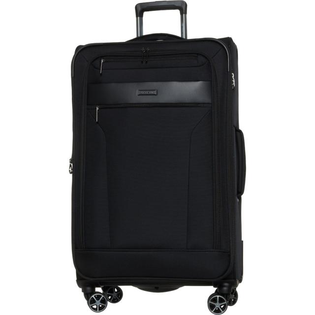 (取寄) ブルックストーン 29インチ ハーバー スピナー スーツケース - ソフトサイド, エクスパンダブル, ブラック Brookstone 29” Harbor Spinner Suitcase - Softside, Expandable, Black  Black