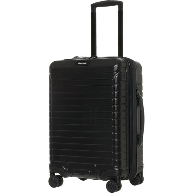 (取寄) 20インチ グスト キャリーオン スピナー スーツケース - ハードサイド, エクスパンダブル, ブラック Pathfinder 20” Gusto Carry-On Spinner Suitcase - Hardside, Expandable,  Black  Black