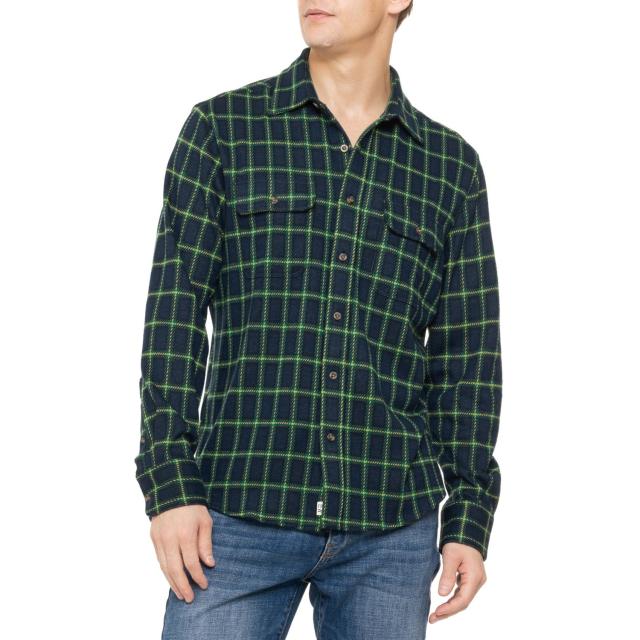 (取寄) フェア ハーバー デューンウッド フランネル シャツ - ロング スリーブ Fair Harbor Dunewood Flannel Shirt - Long Sleeve  Green Plaid