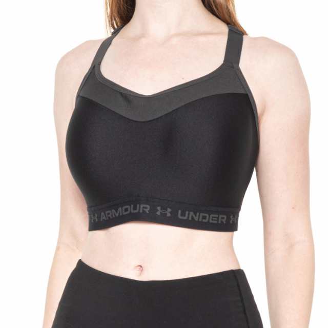 (取寄) アンダーアーマー クロスバック スポーツ ブラ - ハイ インパクト Under Armour Crossback Sports Bra - High Impact Blackの通販は