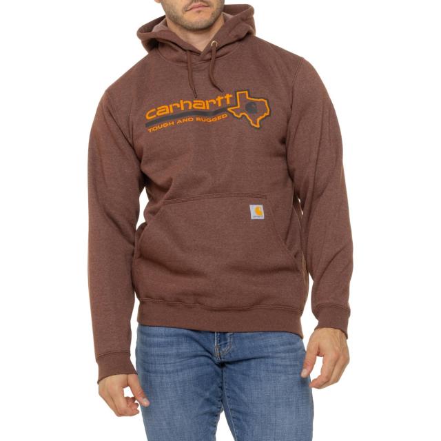 (取寄) カーハート ルーズ フィット ミッドウエイト テキサス グラフィック ブーディ Carhartt 106509 Loose Fit Midweight Texas Graphic Hoodie Mocha Heather