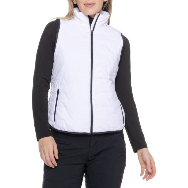 (取寄) アシックス ハニーコーム キルテッド ベスト - インサレーテッド ASICS Honeycomb Quilted Vest - Insulated  White/Black