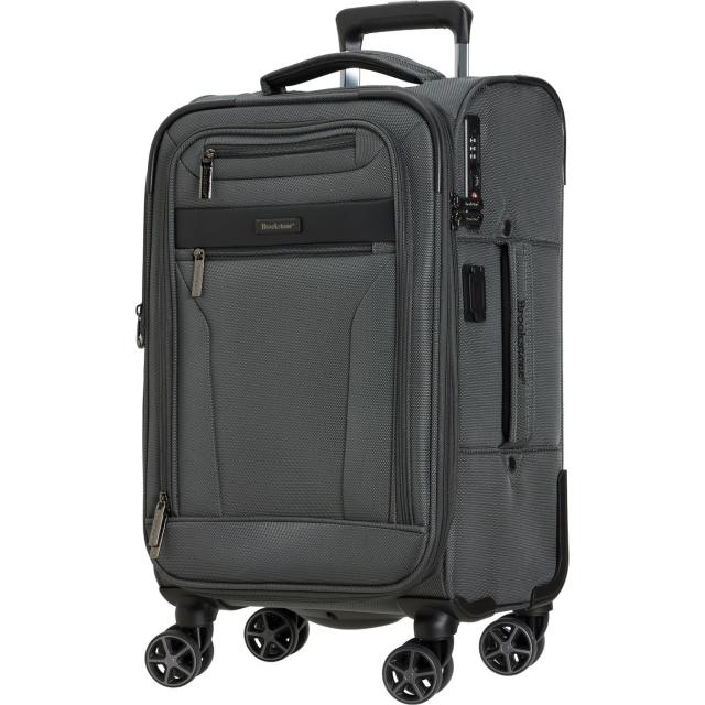 (取寄) ブルックストーン 21インチ ハーバー キャリーオン スピナー スーツケース - ソフトサイド, エクスパンダブル, ダーク チャコール Brookstone 21” Harbor Carry-On Spinner Suitcase - Softside, Expandable, Dark Charcoal  Dark Charcoal