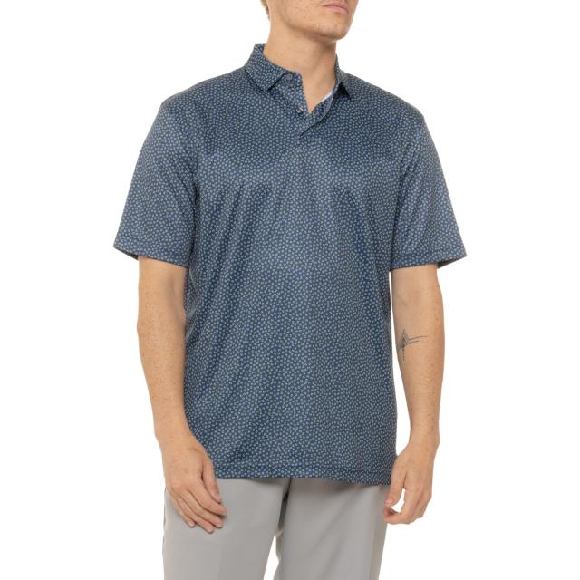 (取寄) ジャックニクラウス ミクロ ゲオ プリント ポロ シャツ - ショート スリーブ Jack Nicklaus Micro Geo Print Polo Shirt - Short Sleeve  Classic Navy