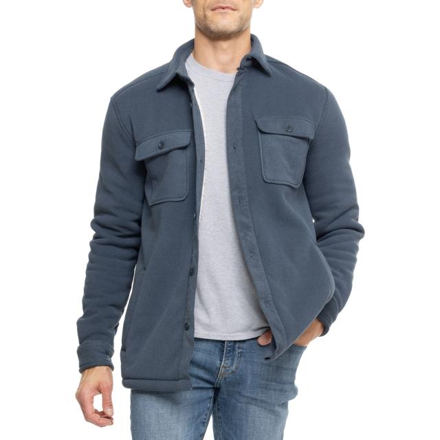 (取寄) ランズエンド ソラリス シェルパ ライン シャツ ジャケット Lands' End Solaris Sherpa Lined Shirt Jacket Navy