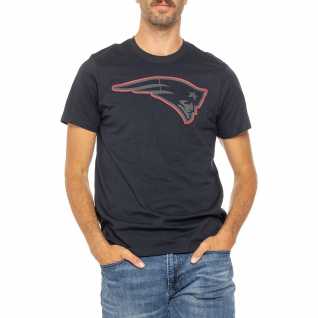 (取寄) 47ブランド ニュー イングランド ペイトリオッツ スーパー ライバル T-シャツ - ショート スリーブ 47 BRAND New England Patriots Super Rival T-Shirt - Short Sleeve  Jet Blackの通販は