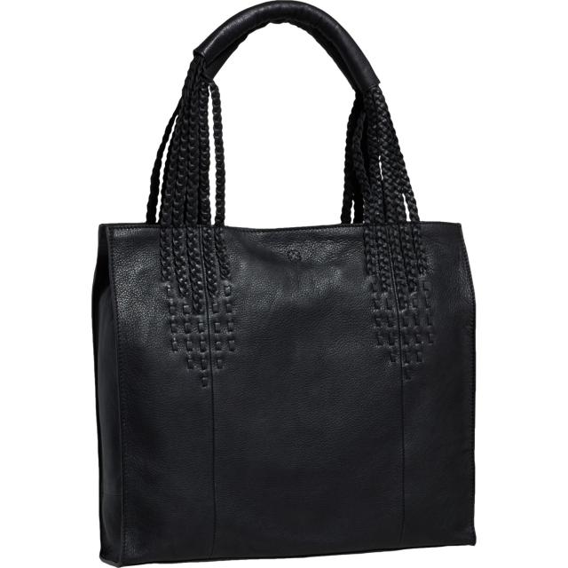 (取寄) ラッキーブランド ミナ トート バッグ - レザー Lucky Brand Mina Tote Bag - Leather Black