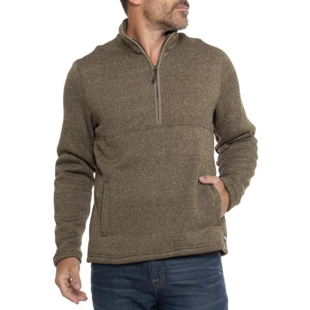 (取寄) エディーバウアー チャンネル セーター - ジップ ネック Eddie Bauer Channel Sweater - Zip Neck  H. Covert Green