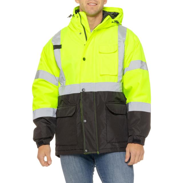 (取寄) アークティック クエスト ハイ ビジブリティ ユーティリティ パーカー - インサレーテッド Arctic Quest High Visibility Utility Parka - Insulated  Safety  Yellow