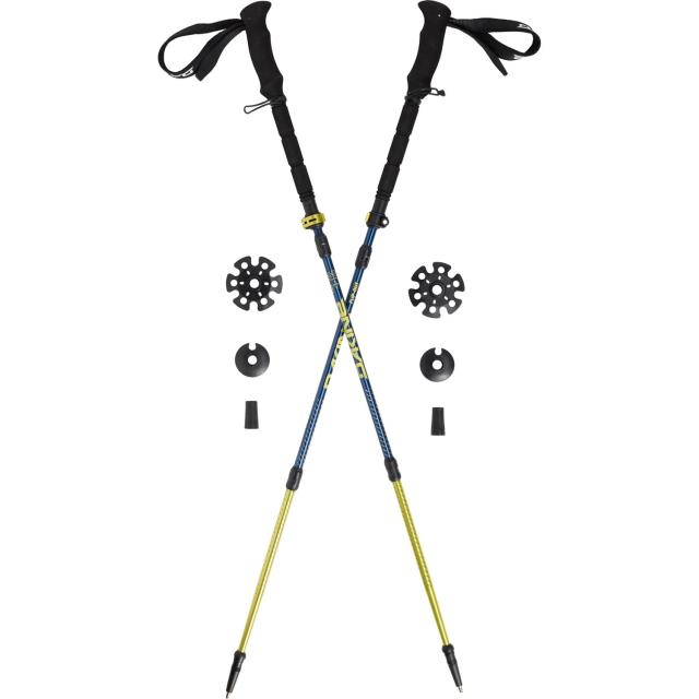 (取寄) ダカイン フリップ-アウト シリーズ トレッキング ポールズ - ペア DaKine Flip-Out Series Trekking Poles - Pair  Surf The Web Blue/Surf Yellow