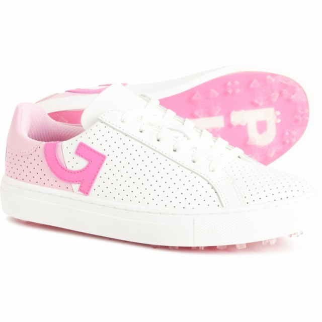 (取寄) G/フォア レディース ツートーン パフォレイティット ダーフ ゴルフ シューズ G/FORE women Two-Tone Perforated Durf Golf Shoes (For Women) Snow/Lilacの通販は