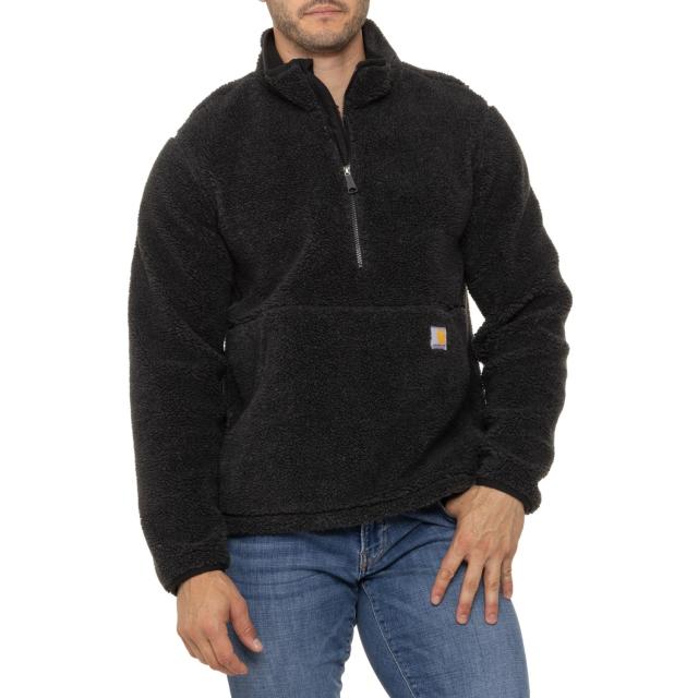 (取寄) カーハート ルーズ フィット フリース プルオーバー セーター - ジップ ネック Carhartt 106443 Loose Fit Fleece Pullover Sweater - Zip Neck Black