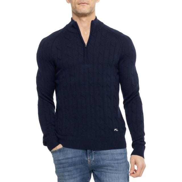 (取寄) チュース ラグゼ セーター - カシミヤ, ジップ ネック KJUS Luxe Sweater - Cashmere, Zip Neck  Atlanta Blue Melange