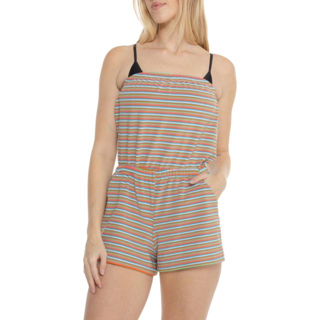 (取寄) ディッピンデイジー ナパ ヘアバンド スタイル ワンピース ロンパー - ストラップレス DIPPIN DAISYS Napa Bandeau Style One-Piece Romper - Strapless  Watermelon Stripe Terry