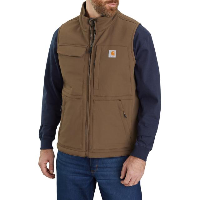 (取寄) カーハート 104999 ビッグ アンド トール スーパー ダックス リラックスド-フィット フィット ベスト - シェルパ ライン Carhartt 104999 Big and Tall Super Dux Relaxed Fit Vest - Sherpa Lined Coffee