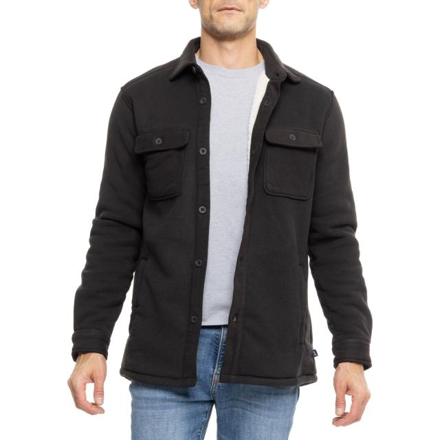 (取寄) ランズエンド ソラリス シェルパ ライン シャツ ジャケット Lands' End Solaris Sherpa Lined Shirt Jacket Black