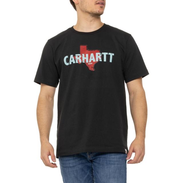 (取寄) カーハート リラックスド-フィット フィット ヘビーウェイト テキサス グラフィック T-シャツ - ショート スリーブ Carhartt 106221 Relaxed Fit Heavyweight Texas Graphic T-Shirt - Short Sleeve Blackの通販は 6,320円