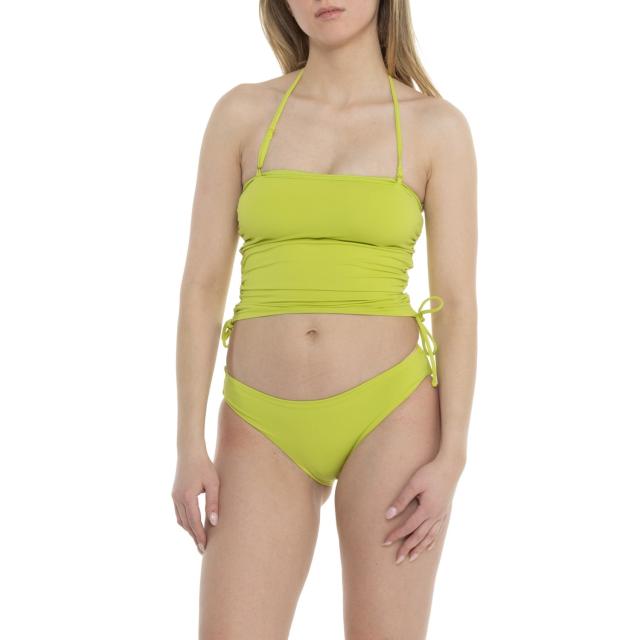 (取寄) ロキシー ヘアバンド クロップ スイム トップ アンド ヒップスター スイム ボトム セット Roxy Bandeau Crop Swim Top and Hipster Swim Bottoms Set  Kiwi
