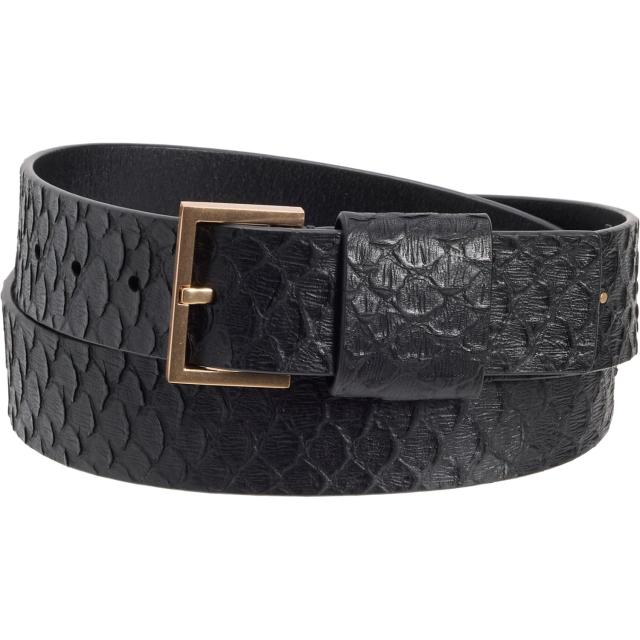 (取寄) 38 ウム スネーク ベルト - レザー All Saints 38 mm Snake Belt - Leather  Black
