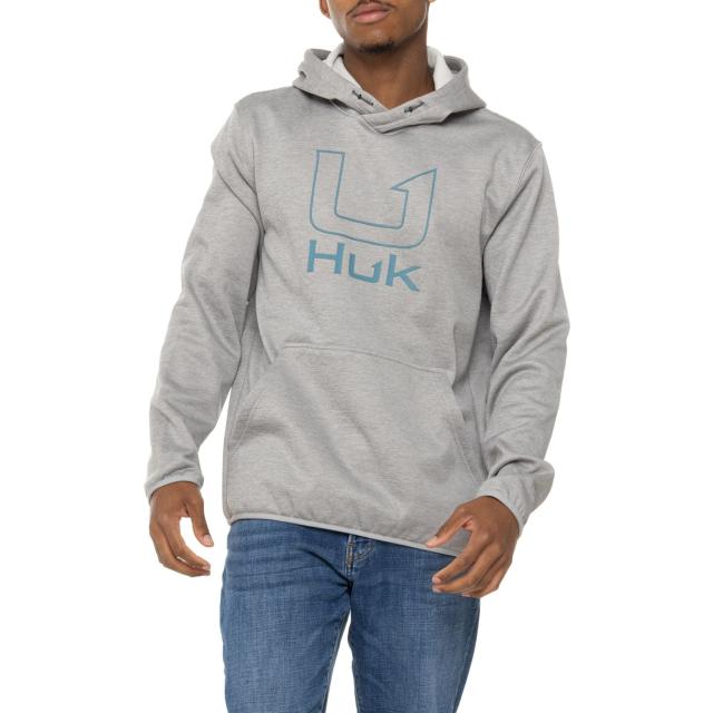 (取寄) ハック グラフィック ブーディ Huk Coldfront+ Graphic Hoodie  Harbormist Hthr