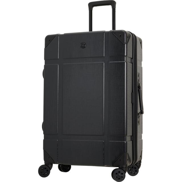 (取寄) スイスギア 26インチ トランク スピナー スーツケース - ハードサイド, エクスパンダブル, ブラック Swiss Gear 26” 7639 Trunk Spinner Suitcase - Hardside, Expandable, Black  Black