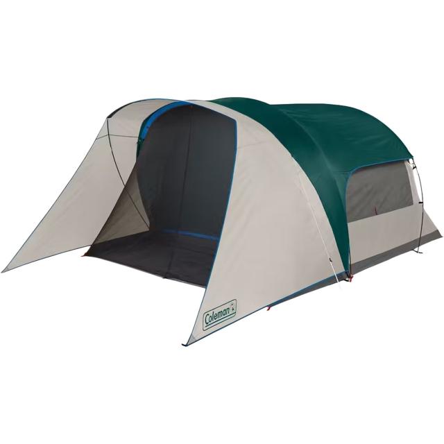 (取寄) コールマン ポーチ キャビン テント - 4-パーソン 3-シーズン Coleman Screened Porch Cabin Tent - 4-Person, 3-Season  Blue/Evergreen