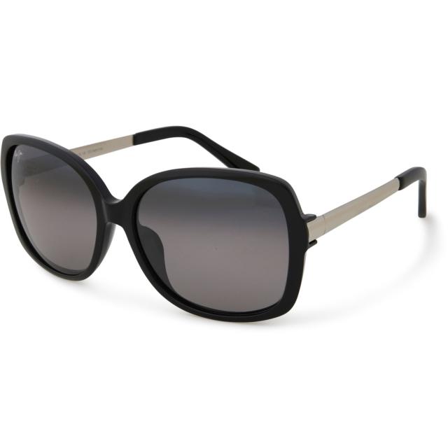(取寄) マウイ ジム メイド イン イタリー メリカ サングラス - ポーラライズド MAUI JIM Made in Italy Melika Sunglasses - Polarized  Black/Silver/Grey
