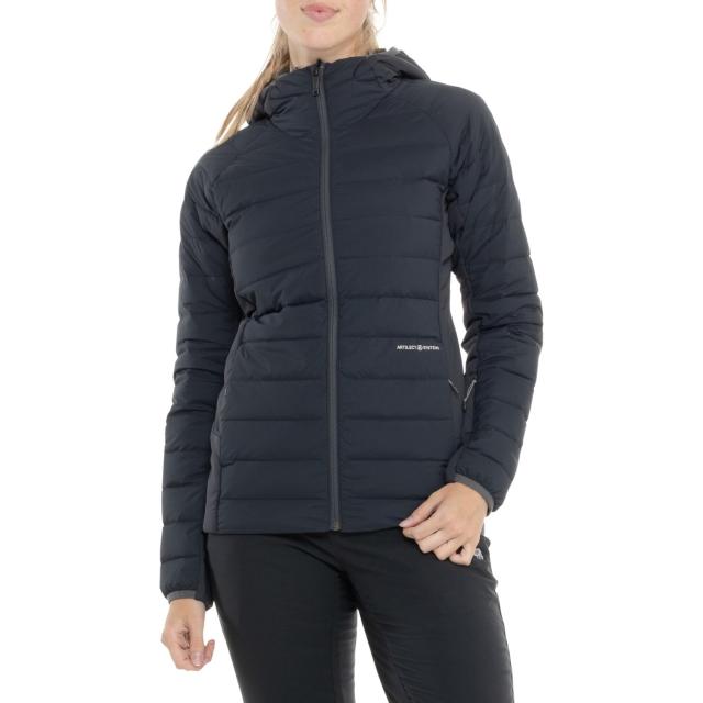 (取寄) アーティレクト ディバイド フュージョン ストレッチ ダウン フーデット ジャケット - 700 フィル パワー ARTILECT Divide Fusion Stretch Down Hooded Jacket - 700 Fill Power  Black