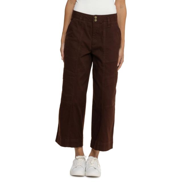 (取寄) デモクラシー アブテクノロジー スカイライズ クロップド ユーティリティ パンツ - ワイド クロップ Democracy AbTechnology Skyrise Cropped Utility Pants - Wide Crop  Chocolateの通販は 14,050円