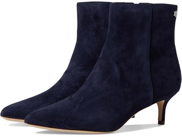 (取寄) ローレン ラルフローレン レディース マッケイ スエード ブーティ ヒール Lauren Ralph Lauren women McKay Suede Bootie Heel Lauren Navy