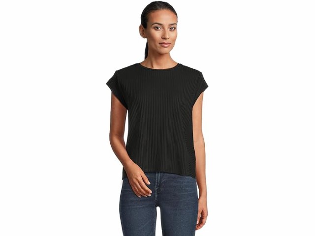 (取寄) アイリーン フィッシャー レディース ラウンド ネック トップ Eileen Fisher women Round Neck Top Blackの通販は