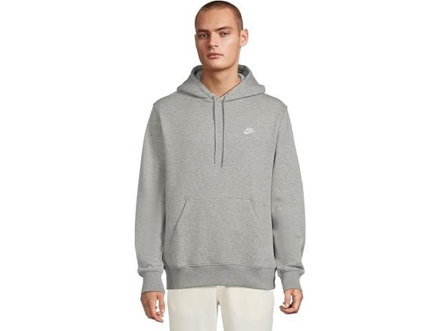 (取寄) ナイキ メンズ クラブ バスケット ボール プルオーバー ブーディ Nike men Club Basket Ball Pullover Hoodie Dark Grey Heather/Light Smoke Grey/White