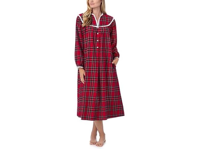 (取寄) ランズ オブ ザルツブルグ レディース クラシック 50 オープン ネック ガウン Lanz of Salzburg women Lanz of Salzburg Classic 50" Open Neck Gown Red Plaidの通販は 17,155円